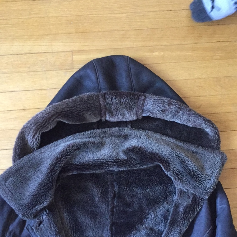 Danier Faux Fur-Lined Leather Coat - Picture 3 of 4